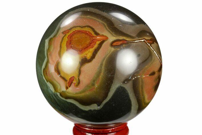 Polished Polychrome Jasper Sphere - Madagascar #124137